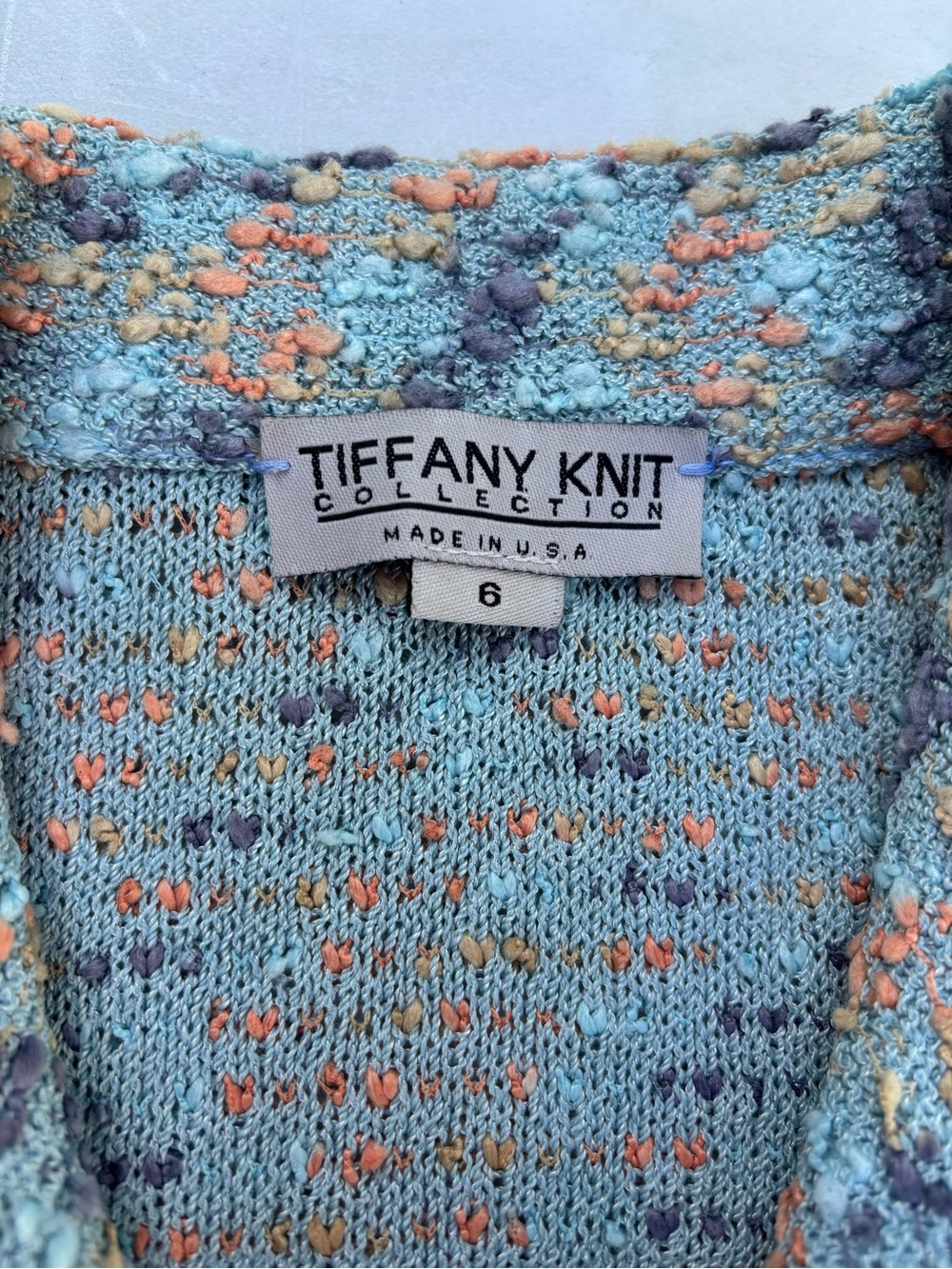 Tiffany & Co. Blue Multi Bouclé Zip Jacket - Picture 3 of 9